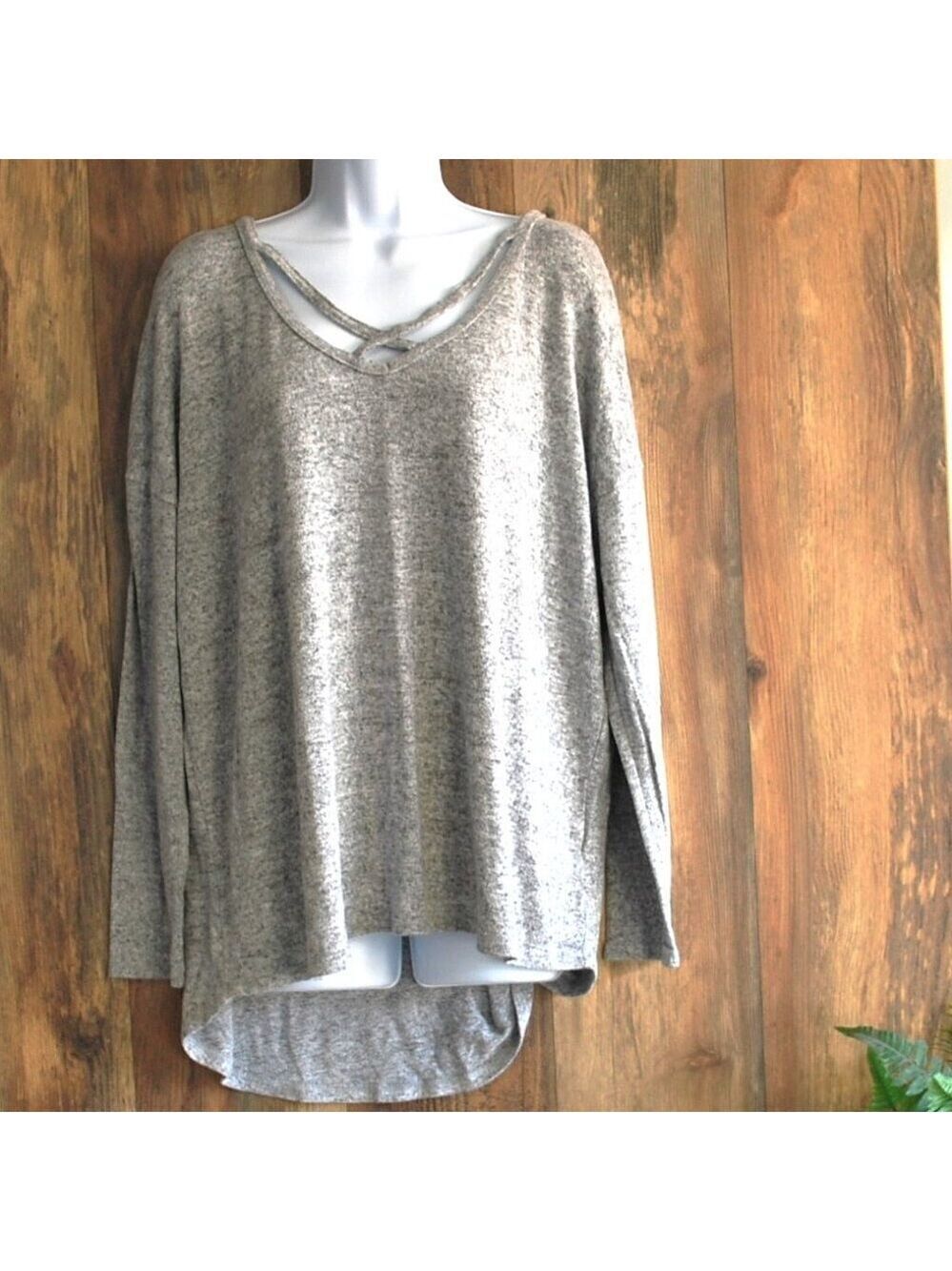 A New Day Plus Size Criss Cross V Neck Flowy Sweater XXL